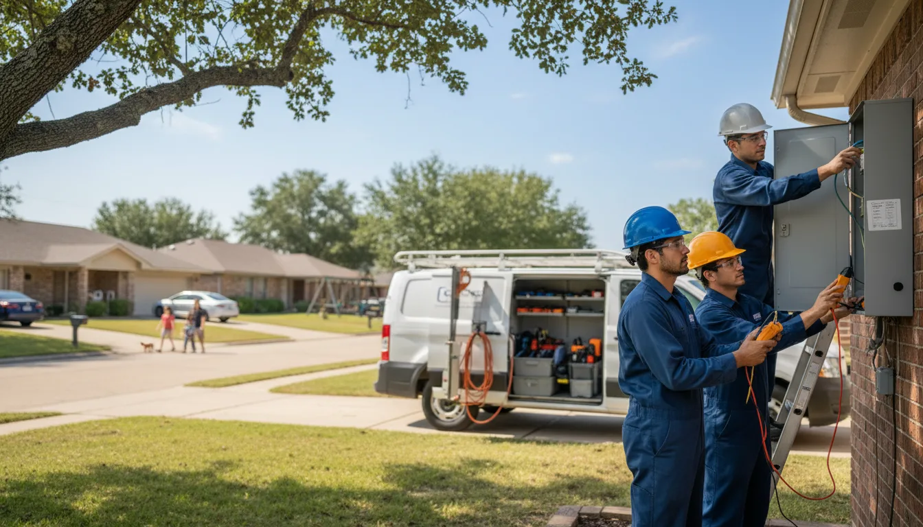 Certified electrician providing emergency electrical services in Stonewall, TX